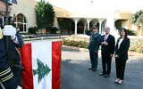A handout photo released by the Lebanese presidency press office shows newly appointed US ambassador to Lebanon Michel Issa at the presidential palace of Baabda, east of Beirut, on November 17, 2025. (HANDOUT / Lebanese Presidency / AFP)