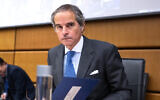 The director general of the International Atomic Energy Agency (IAEA), Rafael Grossi, attends the IAEA's Board of Governors meeting at the agency's headquarters in Vienna, Austria, on November 19, 2025. (Joe Klamar / AFP)