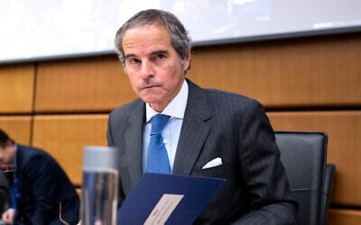 The director general of the International Atomic Energy Agency (IAEA), Rafael Grossi, attends the IAEA's Board of Governors meeting at the agency's headquarters in Vienna, Austria, on November 19, 2025. (Joe Klamar / AFP)