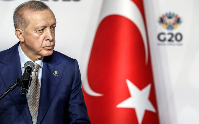 Turkey's President Recep Tayyip Erdogan speaks during a press conference after the conclusion of the G20 Leaders' Summit at the Nasrec Expo Centre in Johannesburg on November 23, 2025. (Photo by Marco Longari / AFP) Turkey's President Recep Tayyip Erdogan speaks during a press conference after the conclusion of the G20 Leaders' Summit at the Nasrec Expo Centre in Johannesburg on November 23, 2025. (Photo by Marco Longari / AFP)