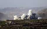 Smoke rises from the site of an Israeli airstrike that targeted the southern Lebanese village of El Mahmoudiyeh on November 27, 2025. (Rabih DAHER / AFP)