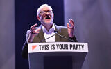 Former Labour Party leader and co-founder of 'Your Party,' Jeremy Corbyn, delivers a speech on the first day of the Founding Conference for Your Party in Liverpool, north-west England, on November 29, 2025. (Darren Staples / AFP)