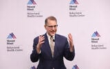 Mark Levine delivers remarks at an opening ceremony for the Mount Sinai-Behavioral Health Center, June 8, 2023 in New York. (Jason DeCrow/AP Images for Mount Sinai Health System)