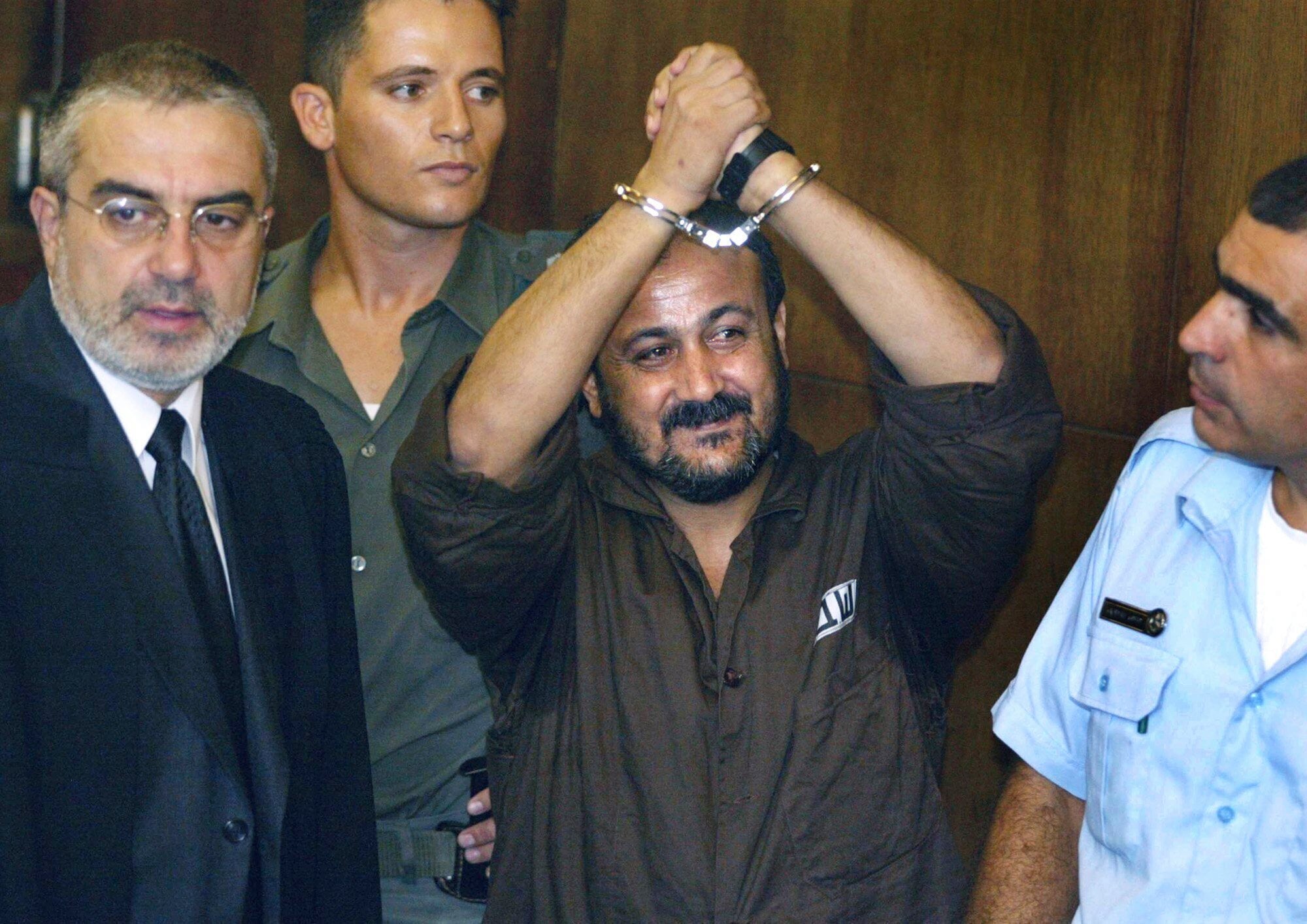 Activists try to erect statue of terror convict Marwan Barghouti at UK parliament