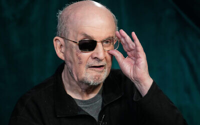 Author Salman Rushdie appears during an interview in New York, October 29, 2025. (AP Photo/Richard Drew) Author Salman Rushdie appears during an interview in New York, October 29, 2025. (AP Photo/Richard Drew)
