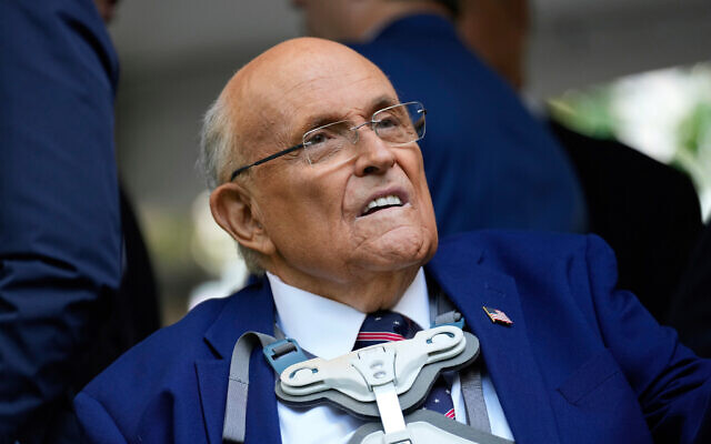 FILE - Former NYC mayor Rudy Giuliani participates in a ceremony commemorating the anniversary of the 9-11 terror attacks in New York, September 11, 2025. (Seth Wenig/AP) FILE - Former NYC mayor Rudy Giuliani participates in a ceremony commemorating the anniversary of the 9-11 terror attacks in New York, September 11, 2025. (Seth Wenig/AP)