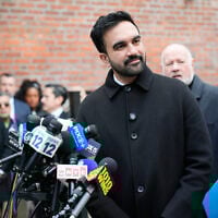 New York City mayor-elect Zohran Mamdani talks to reporters at a news conference in New York, Nov. 17, 2025. (AP/Seth Wenig)