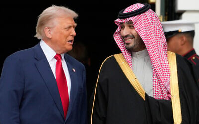 US President Donald Trump (left) welcomes Saudi Arabia's Crown Prince Mohammed bin Salman to the White House, November 18, 2025, in Washington. (AP Photo/Mark Schiefelbein) US President Donald Trump (left) welcomes Saudi Arabia's Crown Prince Mohammed bin Salman to the White House, November 18, 2025, in Washington. (AP Photo/Mark Schiefelbein)