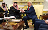 President Donald Trump meets Saudi Arabia's Crown Prince Mohammed bin Salman in the Oval Office of the White House, November 18, 2025, in Washington. (AP Photo/Evan Vucci)