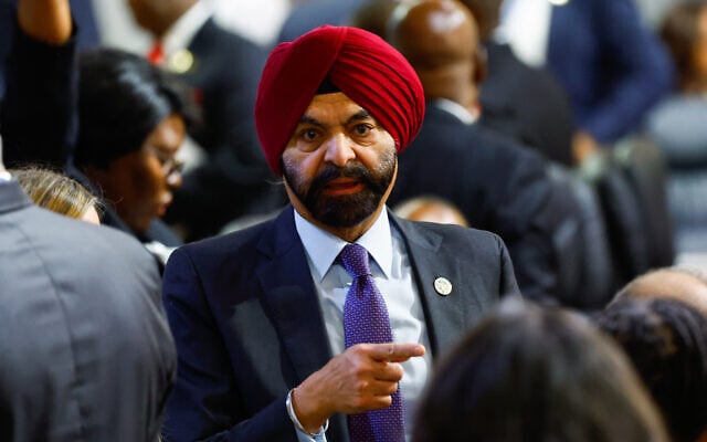 World Bank Group President Ajay Banga attends a plenary session on the opening day of the G20 Summit, in Johannesburg, South Africa, Saturday, Nov. 22, 2025. (Thomas Mukoya/Pool Photo via AP) World Bank Group President Ajay Banga attends a plenary session on the opening day of the G20 Summit, in Johannesburg, South Africa, Saturday, Nov. 22, 2025. (Thomas Mukoya/Pool Photo via AP)