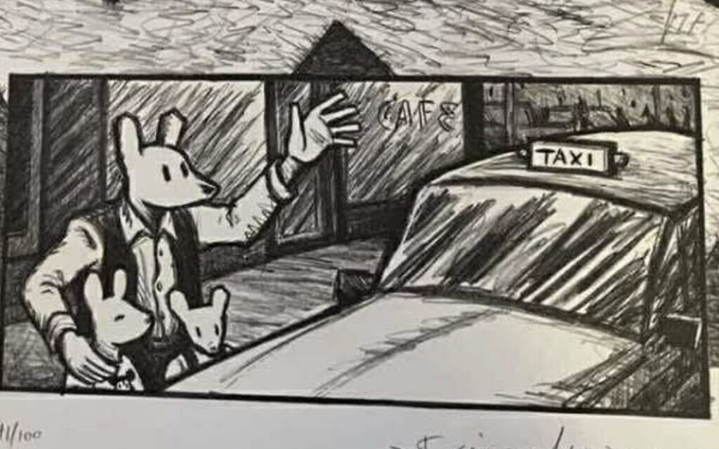Art Spiegelman's 'Crossroads the Wandering Jews' exhibited in 'Bad / Good Jews,' in Berlin, from November 13, 2025 through November 27, 2025 (Courtesy)