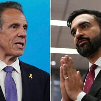 At left, New York City mayoral candidate Andrew Cuomo on June 4, 2025, in New York City; at right, rival candidate Zohran Mamdani on June 12, 2025 in New York City. (AP Photo/Yuki Iwamura, file and Vincent Alban/The New York Times via AP)