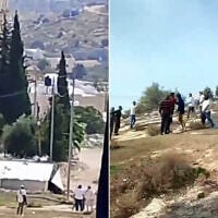 Settlers and Palestinians face off near Bethlehem, November 29, 2025. (Screenshots, used in accordance with Clause 27a of the Copyright Law)