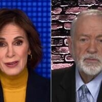 US Ambassador to Israel Mike Huckabee (right) appears on NewsNation, November 19, 2025. (Screenshot from YouTube)