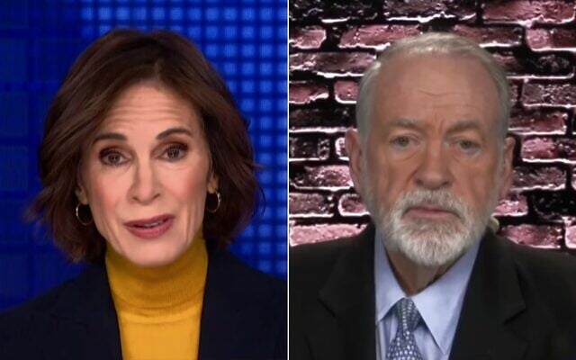 US Ambassador to Israel Mike Huckabee (right) appears on NewsNation, November 19, 2025. (Screenshot from YouTube)