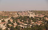 The Jewish settlement of Elazar, in Gush Etzion, West Bank, on June 29, 2020. (Gershon Elinson/Flash90)