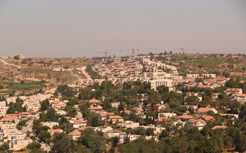 The Jewish settlement of Elazar, in Gush Etzion, West Bank, on June 29, 2020. (Gershon Elinson/Flash90)