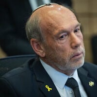 State Comptroller Matanyahu Englman attends a State Control Committee meeting at the Knesset in Jerusalem, May 12, 2025. (Yonatan Sindel/Flash90)