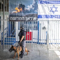 Illustrative: Prison guards operate in a special wing of the Damon Prison established for Israelis accused of spying for Iran, in the Druze town of Daliyat al-Karmel, northern Israel, July 1, 2025. (Chaim Goldberg/Flash90)