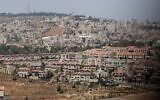 View of the settlement of Efrat, Gush Etzion, in the West Bank, July 31, 2025. (Wisam Hashlamoun/Flash90)