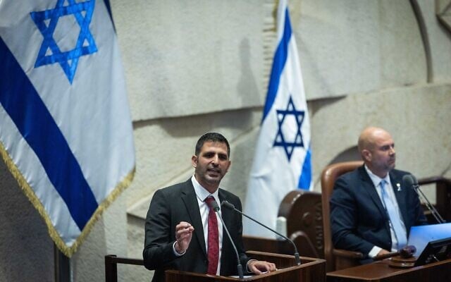 Communications Minister Shlomo Karhi speaks during a plenum session at the Knesset in Jerusalem on October 22, 2025. (Chaim Goldberg/Flash90) Communications Minister Shlomo Karhi speaks during a plenum session at the Knesset in Jerusalem on October 22, 2025. (Chaim Goldberg/Flash90)