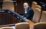 Justice Minister Yariv Levin at the Knesset in Jerusalem, October 29, 2025 (Chaim Goldbergl/Flash90)
