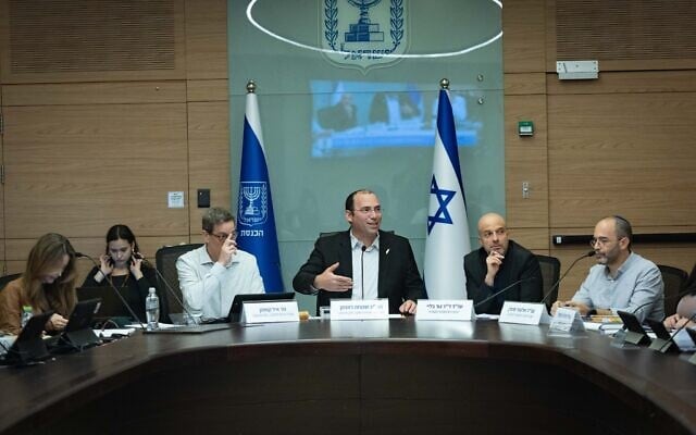 MK Simcha Rothman leads a Constitution, Law and Justice Committee meeting at the Knesset in Jerusalem, November 10, 2025 (Yonatan Sindel/Flash90) MK Simcha Rothman leads a Constitution, Law and Justice Committee meeting at the Knesset in Jerusalem, November 10, 2025 (Yonatan Sindel/Flash90)
