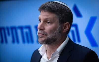 Finance Minister Bezalel Smotrich at the Knesset, in Jerusalem, November 17, 2025. (Yonatan Sindel/Flash90)