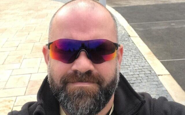 Vital Mishayev, in an undated photo. The former police officer, diagnosed with PTSD, self-immolated in October 2025 and died the following month. (X, used in accordance with Clause 27a of the Copyright Law)