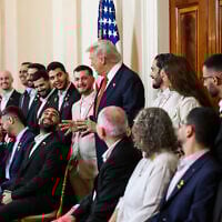 US President Donald Trump hosts a delegation of hostage families at the White House on November 20, 2025. (White House/X)