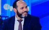 Beersheba Deputy Mayor Shimon Tubul appears on a Channel 14 news broadcast on January 22, 2025. (Screenshot/X)
