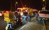 Scene of a fatal shooting in the Arab town of Kfar Kara, November 1, 2025. (Magen David Adom)