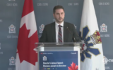 Dan Rogers, the director of the Canadian Security Intelligence Service, gives a press conference in Ottawa on November 13, 2025. (Screenshot/Youtube)