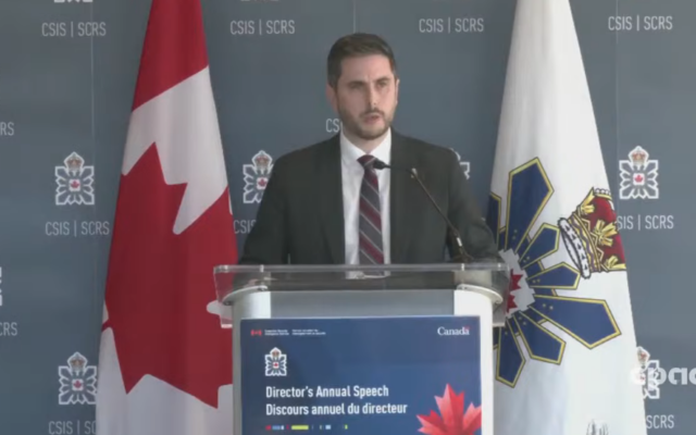 Dan Rogers, the director of the Canadian Security Intelligence Service, gives a press conference in Ottawa on November 13, 2025. (Screenshot/Youtube) Dan Rogers, the director of the Canadian Security Intelligence Service, gives a press conference in Ottawa on November 13, 2025. (Screenshot/Youtube)