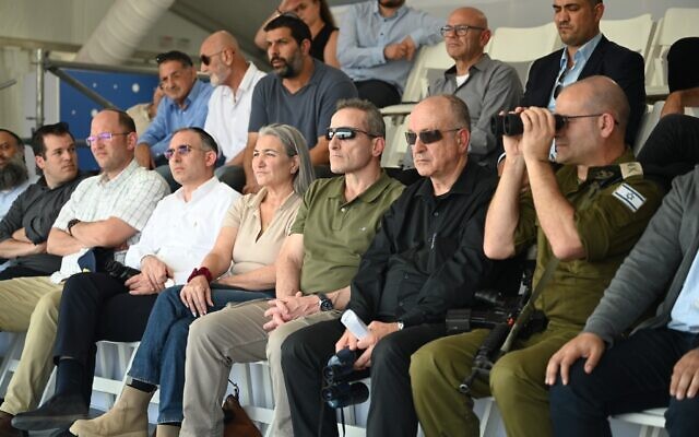 Israeli officials tour the border with Jordan on November 18, 2025. (Defense Ministry Spokesperson's Office)