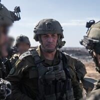 IDF Chief of Staff Lt. Gen. Eyal Zamir speaks with officers in southern Gaza's Rafah, November 16, 2025. (Israel Defense Forces)