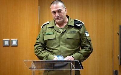 IDF Chief of Staff Lt. Gen. Eyal Zamir speaks at a ceremony marking the entry of a new military advocate general to the role, November 27, 2025. (Israel Defense Forces) IDF Chief of Staff Lt. Gen. Eyal Zamir speaks at a ceremony marking the entry of a new military advocate general to the role, November 27, 2025. (Israel Defense Forces)