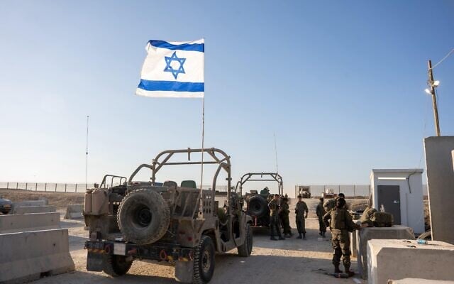 Troops of the Nahal Brigade operate in southern Gaza's Rafah, in a handout photo issued on November 1, 2025. (Israel Defense Forces)