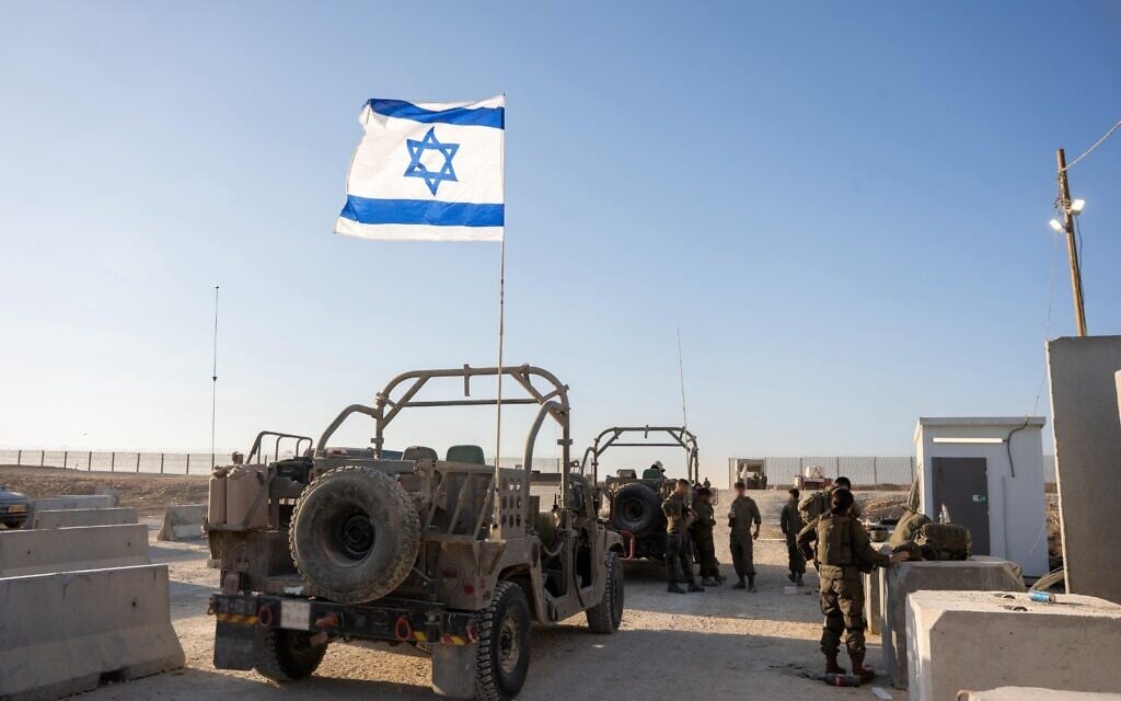 Troops of the Nahal Brigade operate in southern Gaza's Rafah, in a handout photo issued on November 1, 2025. (Israel Defense Forces)