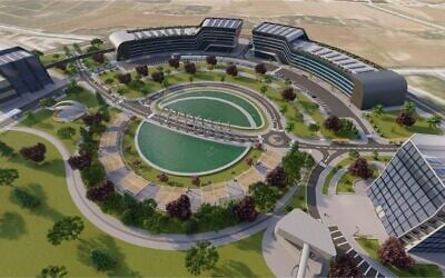 Plans for a new deeptech center to be built in the Tera Park industrial zone in the city of Ashkelon in southern Israel. (Courtesy)