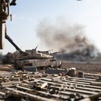 Troops of the Nahal Brigade operate in eastern Rafah in the southern Gaza Strip, in a handout photo issued on November 26, 2025. (Israel Defense Forces)