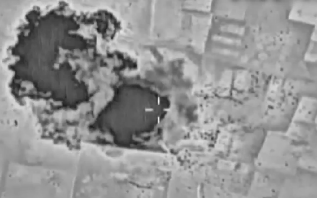 Footage showing an IDF strike on a Hamas facility in Lebanon on November 18, 2025. (Israel Defense Forces)