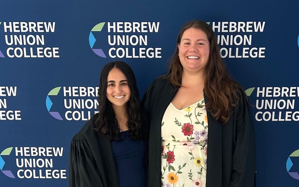 Hannah and Ally Karpel-Pomerantz met as rabbinical school classmates at Hebrew Union College. They are set to be ordained at the end of the school year. (Courtesy via JTA) Hannah and Ally Karpel-Pomerantz met as rabbinical school classmates at Hebrew Union College. They are set to be ordained at the end of the school year. (Courtesy via JTA)