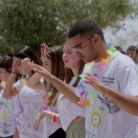 From the final scenes of 'Always Together,' a documentary by Paz Schwartz about the Nofei Habsor graduating class in 2023, who created a boarding school for themselves after October 7 (Courtesy)