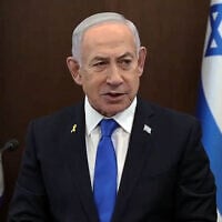 Prime Minister Benjamin Netanyahu leads a cabinet meeting in Jerusalem, November 9, 2025. (Screenshot/GPO)