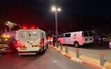 First responders work the scene of a murder in south Tel Aviv on November 13, 2025. (ZAKA via X)