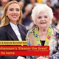 Scarlett Johansson, left, and June Squibb appear at the photo call for the film 'Eleanor the Great' at the 78th international film festival, in Cannes, France on May 21, 2025. (Scott A Garfitt/Invision/AP)