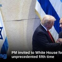 President Donald Trump talks with Israel's Prime Minister Benjamin Netanyahu at the Knesset, Israel's parliament, Monday, Oct. 13, 2025, in Jerusalem. (AP Photo/Evan Vucci, Pool)