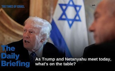 Illustrative: President Donald Trump meets with Israeli Prime Minister Benjamin Netanyahu at his Mar-a-Lago estate, July 26, 2024, in Palm Beach, Florida. (AP Photo/Alex Brandon)