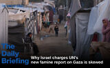 A tent camp for displaced Palestinians in Deir al-Balah, central Gaza Strip, December 23, 2025. (AP/Abdel Kareem Hana)